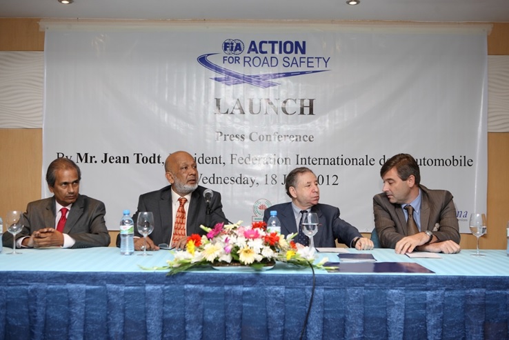 Mr. Jean Todt, President of FIA, President of AAB held a press conference for road safety.