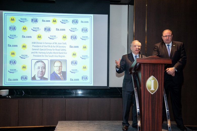 AAB Dinner in honour of Mr. Jean Todt, President of FIA & the UN Secretary General’s Special envoy for road safety and Mr. Hartwig Schafer, world bank vice president for the south asia region